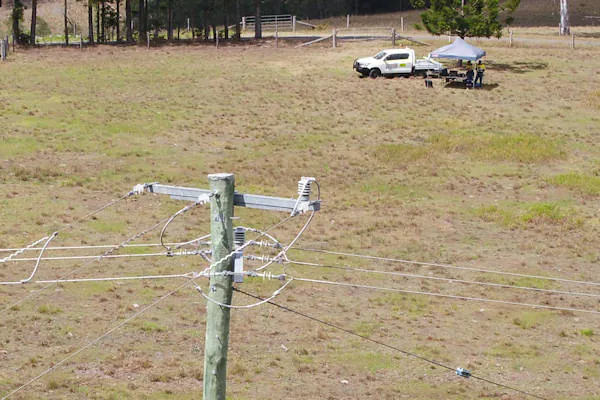 Aerial asset inspection of a power pole