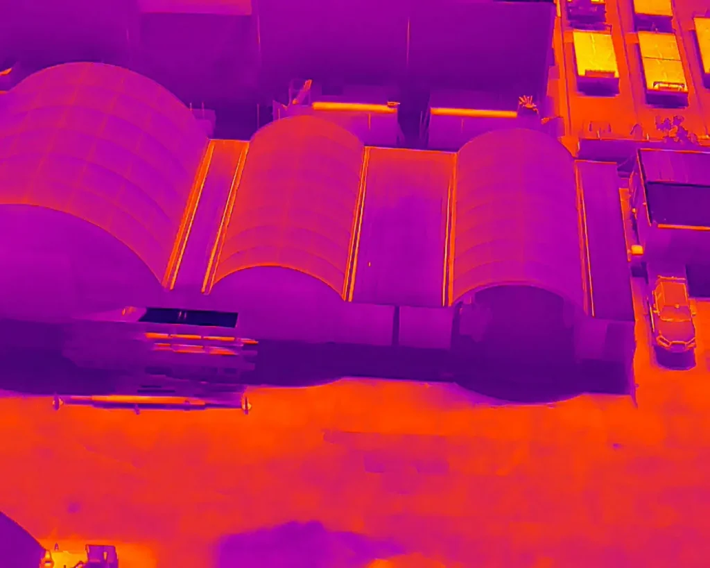 Thermal imagery of work site